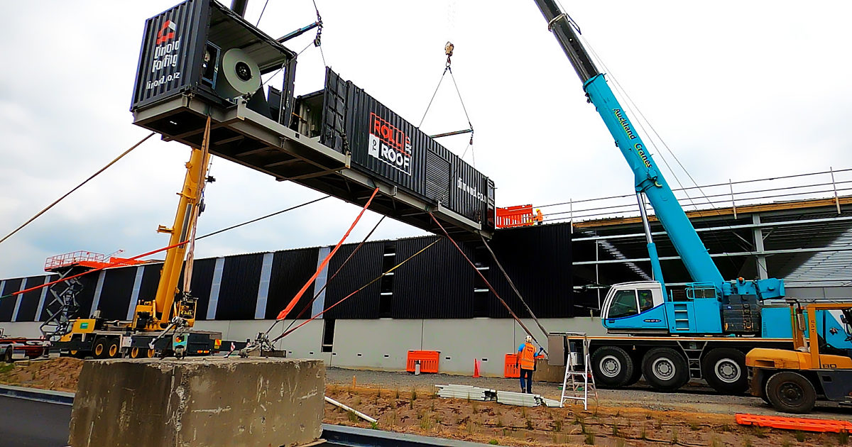Veedek Powertech Roll to Roof: Onsite rollforming direct to roof level